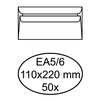 Envelop Quantore bank EA5/6 110x220mm zelfklevend wit 50 stuks foto