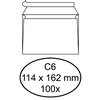 Envelop Quantore bank C6 114x162mm zelfklevend wit 100 stuks foto