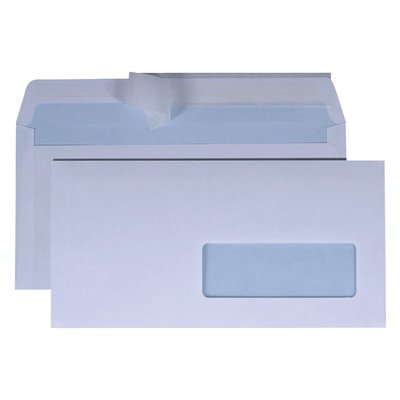 Envelop Quantore 114x229mm venster 4x11cm rechts zelfkevend 50 stuks