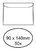 Envelop Quantore voor visitekaartjes 90x140mm 95gr wit 50 stuks