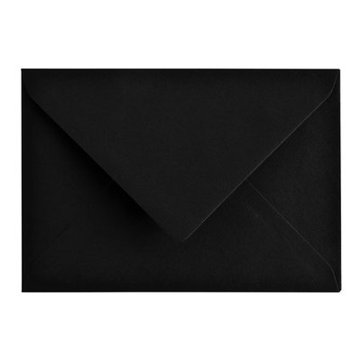 Envelop Papicolor C6 114x162mm ravenzwart pak à 6 stuks
