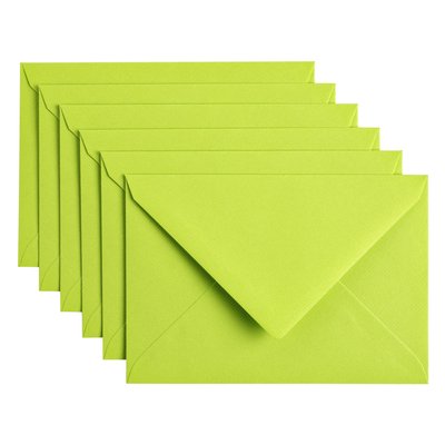 Envelop Papicolor C6 114x162mm appelgroen pak à 6 stuks