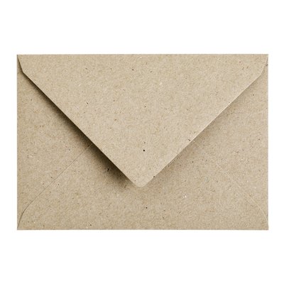 Envelop Papicolor C6 114x162mm kraft grijs pak à 6 stuks