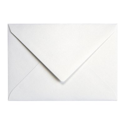 Envelop Papicolor C6 114x162mm metallic parelwit pak à 6 stuks