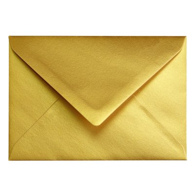 Envelop Papicolor C6 114x162mm metallic goud pak à 6 stuks
