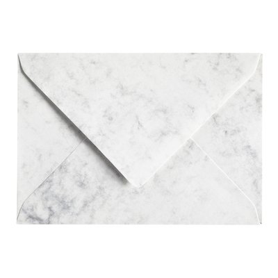 Envelop Papicolor C6 114x162mm marble grijs pak à 6 stuks
