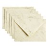 Envelop Papicolor C6 114x162mm marble ivoor pak à 6 stuks foto