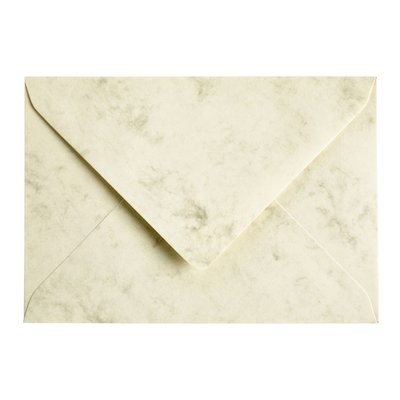Envelop Papicolor C6 114x162mm marble ivoor pak à 6 stuks