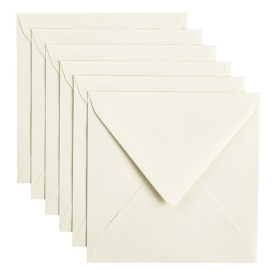 Envelop Papicolor 140x140mm anjerwit pak à 6 stuks