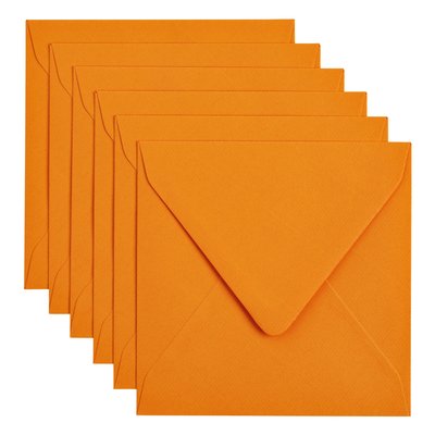 Envelop Papicolor 140x140mm oranje pak à 6 stuks