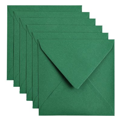 Envelop Papicolor 140x140mm dennengroen pak à 6 stuks