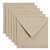 Envelop Papicolor 140x140mm kraft grijs pak à 6 stuks