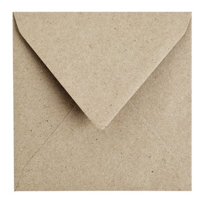 Envelop Papicolor 140x140mm kraft grijs pak à 6 stuks