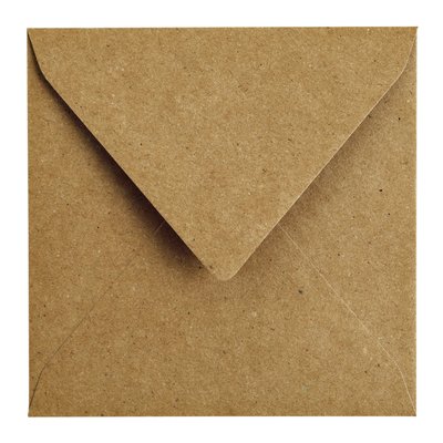 Envelop Papicolor 140x140mm kraft bruin pak à 6 stuks
