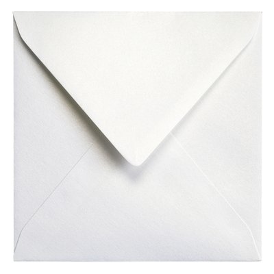 Envelop Papicolor 140x140mm metallic parelwit pak à 6 stuks