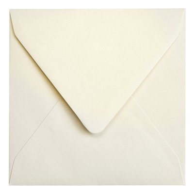 Envelop Papicolor 140x140mm metallic ivoor pak à 6 stuks