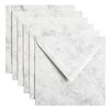 Envelop Papicolor 140x140mm marble grijs pak à 6 stuks foto