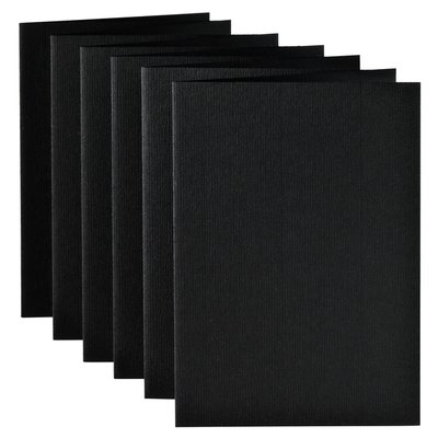 Carte de correspondance Papicolor double 105x148mm noir corbeau 6 pièces
