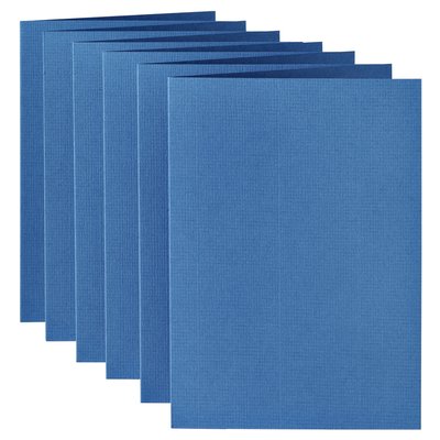 Carte de correspondance Papicolor double 105x148mm bleu roi 6 pièces