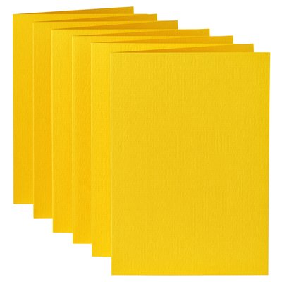 Carte de correspondance Papicolor double 105x148mm jaune bouton d'or 6 pièces
