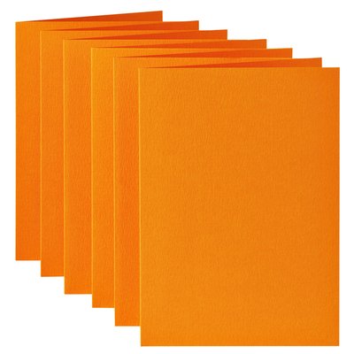 Carte de correspondance Papicolor double 105x148mm orange 6 pièces