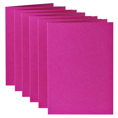 Carte de correspondance Papicolor double 105x148mm rose vif 6 pièces