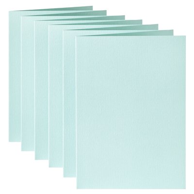 Carte de correspondance Papicolor double 105x148mm vert bleuté 6 pièces