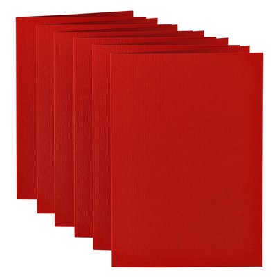 Carte de correspondance Papicolor double 105x148mm rouge 6 pièces