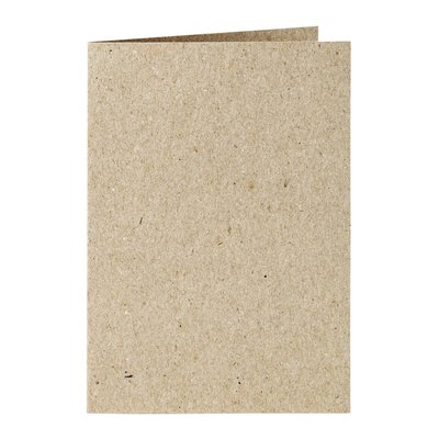 Carte de correspondance Papicolor double 105x148mm kraft gris 6 pièces