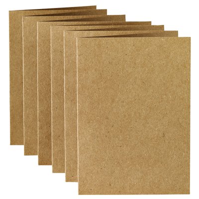 Carte de correspondance Papicolor double 105x148mm brun 6 pièces