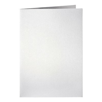 Carte de correspondance Papicolor double 105x148mm blanc perle métallisé 6 pièces