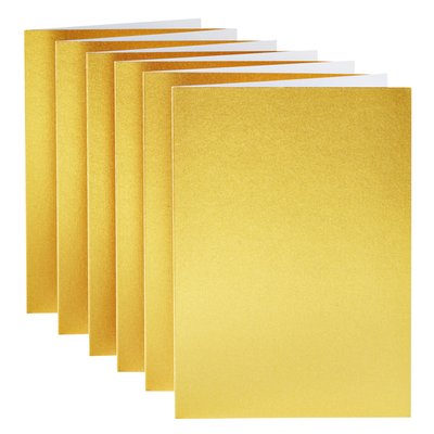 Carte de correspondance Papicolor double 105x148mm or métallissé 6 pièces