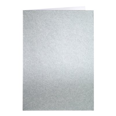 Carte de correspondance Papicolor double 105x148mm argent métallisé 6 pièces
