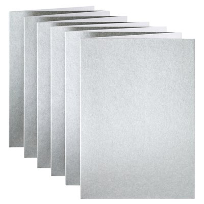 Carte de correspondance Papicolor double 105x148mm argent métallisé 6 pièces