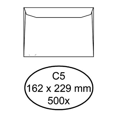 Envelop Quantore bank C5 162x229mm wit 500 stuks