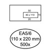 Envelop Hermes EA5/6 110x220mm venster 4x11rechts zelfklevend 500 stuks foto