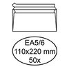 Enveloppe Hermes EA5/6 110x220mm autocollante blanc 50 pièces Photo