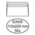 Enveloppe Hermes EA5/6 110x220mm autocollante blanc 50 pièces