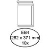 Envelop Hermes akte EB4 262x371mm zelfklevend wit pak à 10 stuks foto