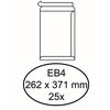 Envelop Hermes akte EB4 262x371mm zelfklevend wit pak à 25 stuks foto