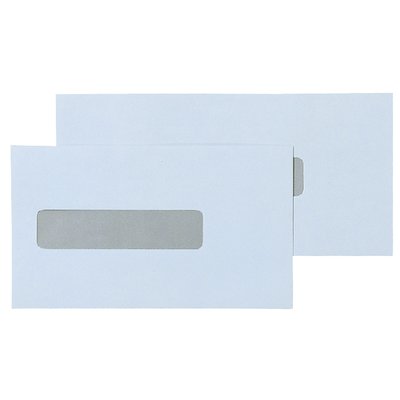 Envelop Quantore 109x224mm midden venster 25x110mm 500 stuks
