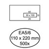 Envelop Quantore 110x220mm venster 3x10cm rechts zelfklevend 500 stuks foto