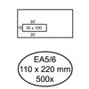 Envelop Quantore 110x220mm venster 3x10cm links zelfklevend 500 stuks foto
