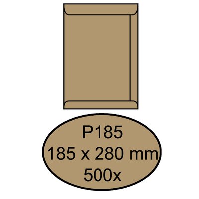 Envelop Quantore akte P185 185x280mm bruinkraft 500 stuks