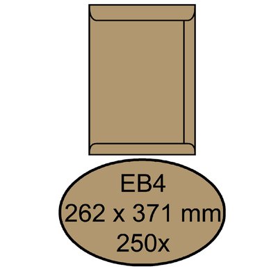 Envelop Quantore akte EB4 262x371mm bruinkraft 250 stuks