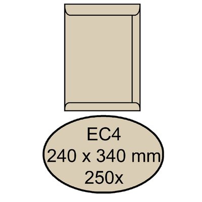Envelop Quantore akte EC4 240x340mm cremekraft 250 stuks