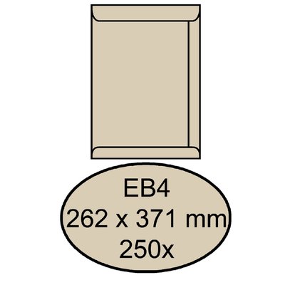 Envelop Quantore akte EB4 262x371mm cremekraft 250 stuks