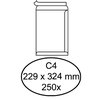 Envelop Hermes akte C4 229x324mm zelfklevend wit doos à 250 stuks foto