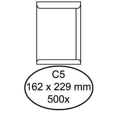 Envelop Quantore akte C5 162x229mm wit 500 stuks
