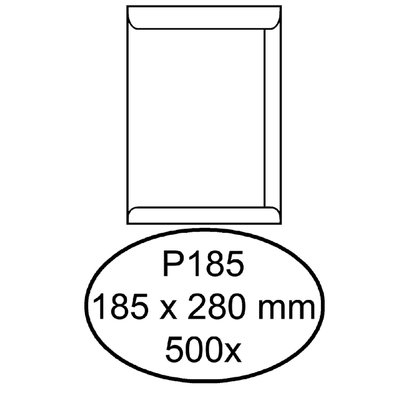 Envelop Quantore akte P185 185x280mm wit 500 stuks